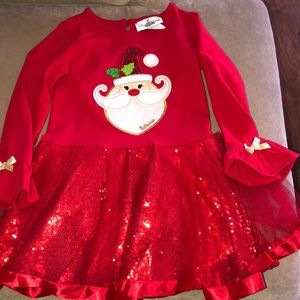 Santa sequin tutu dress